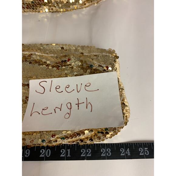 Kate & Mallory Womens Gold Sequins Dress Size L Formal Glam Bling Cocktail party - Picture 7 of 10